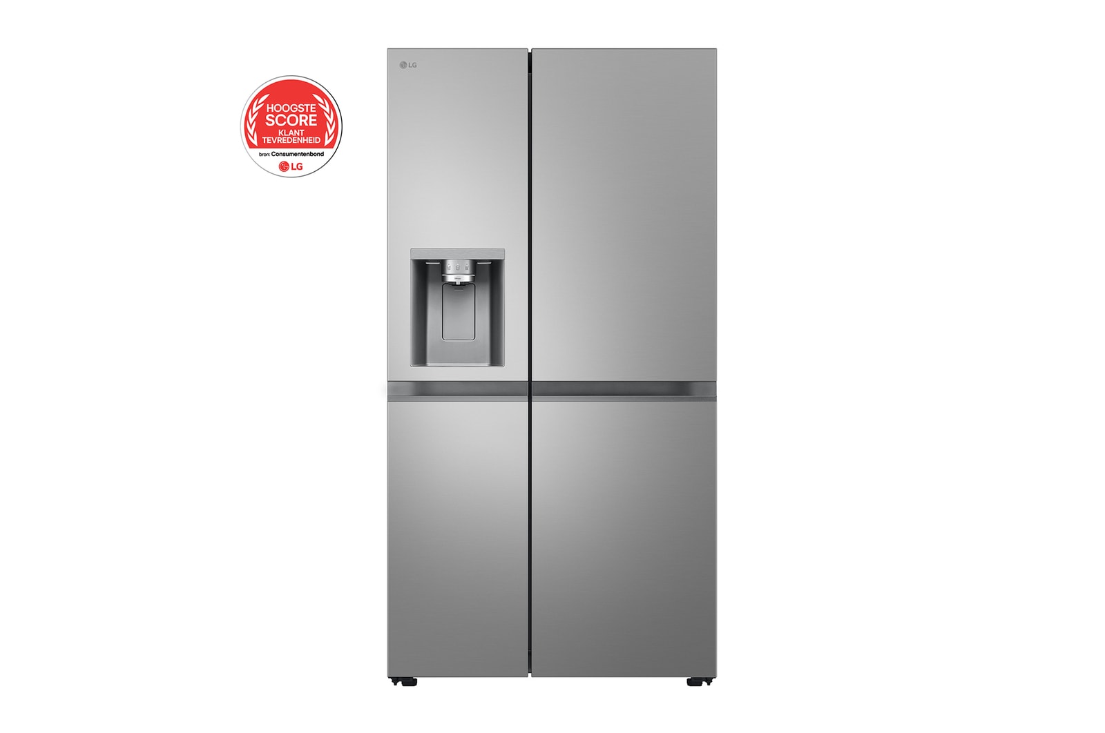 Voorkant van 628L Amerikaanse koelkast Zilver | ThinQ™ | Uvnano™ | FRESH Converter™ - GSLE81PYBC